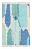 Aqua Dream: Handwoven Moroccan Wool Rug - Illuminate Collective