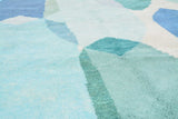 Aqua Dream: Handwoven Moroccan Wool Rug - Illuminate Collective