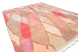 Fusion: Handwoven Moroccan Wool Rug - Red & Pink - Illuminate Collective