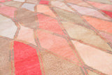 Fusion: Handwoven Moroccan Wool Rug - Red & Pink - Illuminate Collective