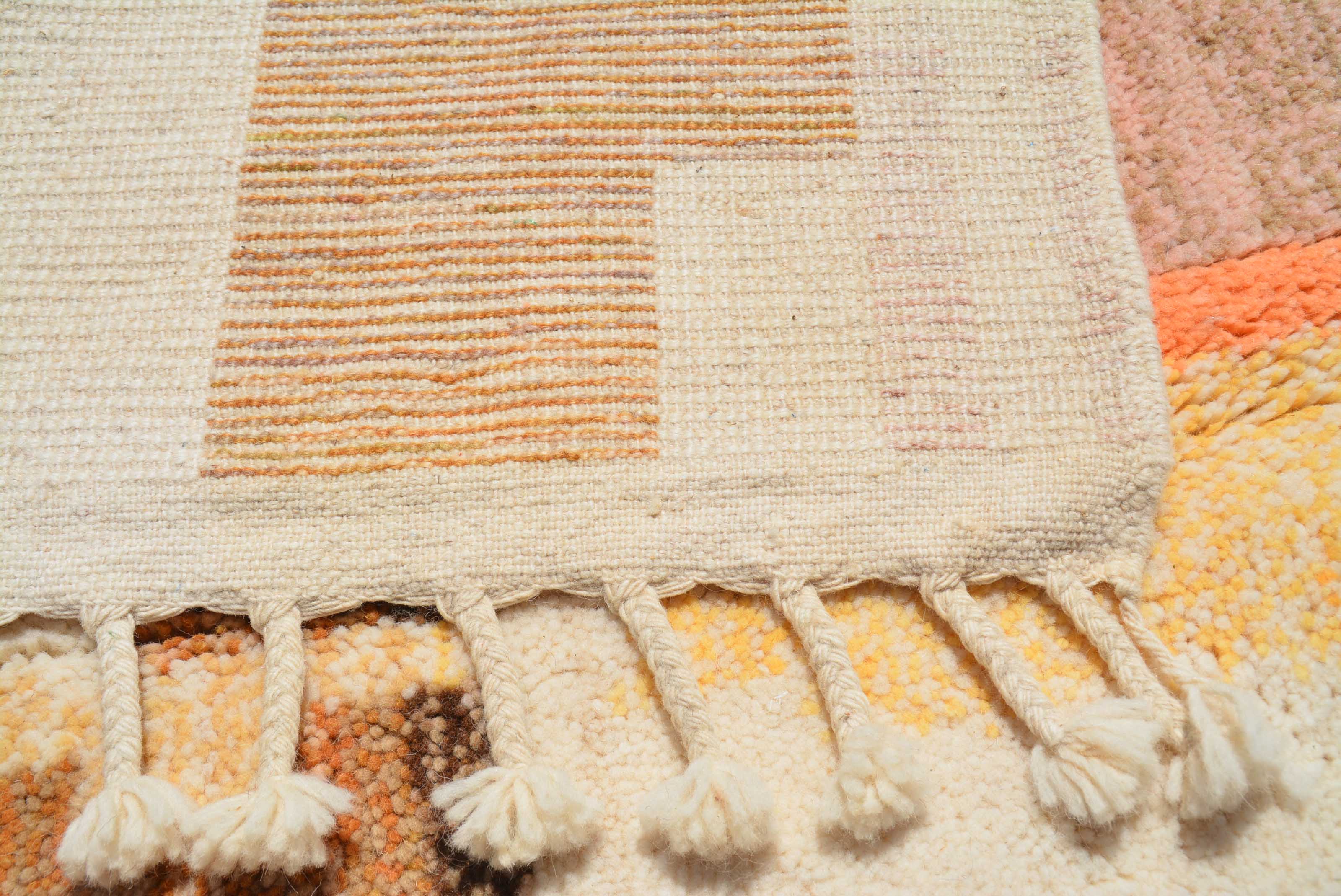 Honeycomb: Handwoven Moroccan Wool Rug - Golden Azilal Design - Illuminate Collective