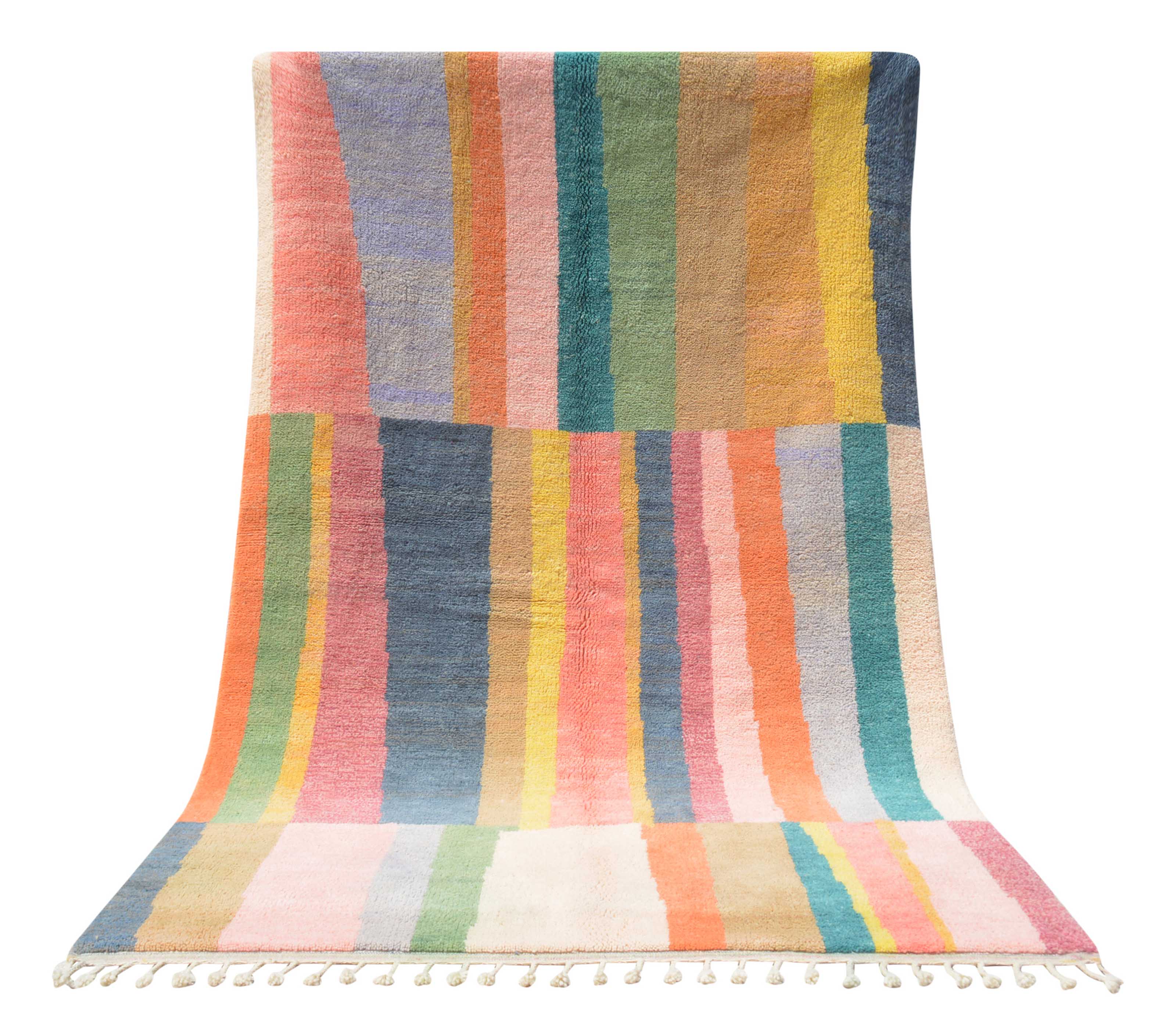  Jubilee: Handwoven Moroccan Wool Rug - Colorful Boho Rug - Illuminate Collective