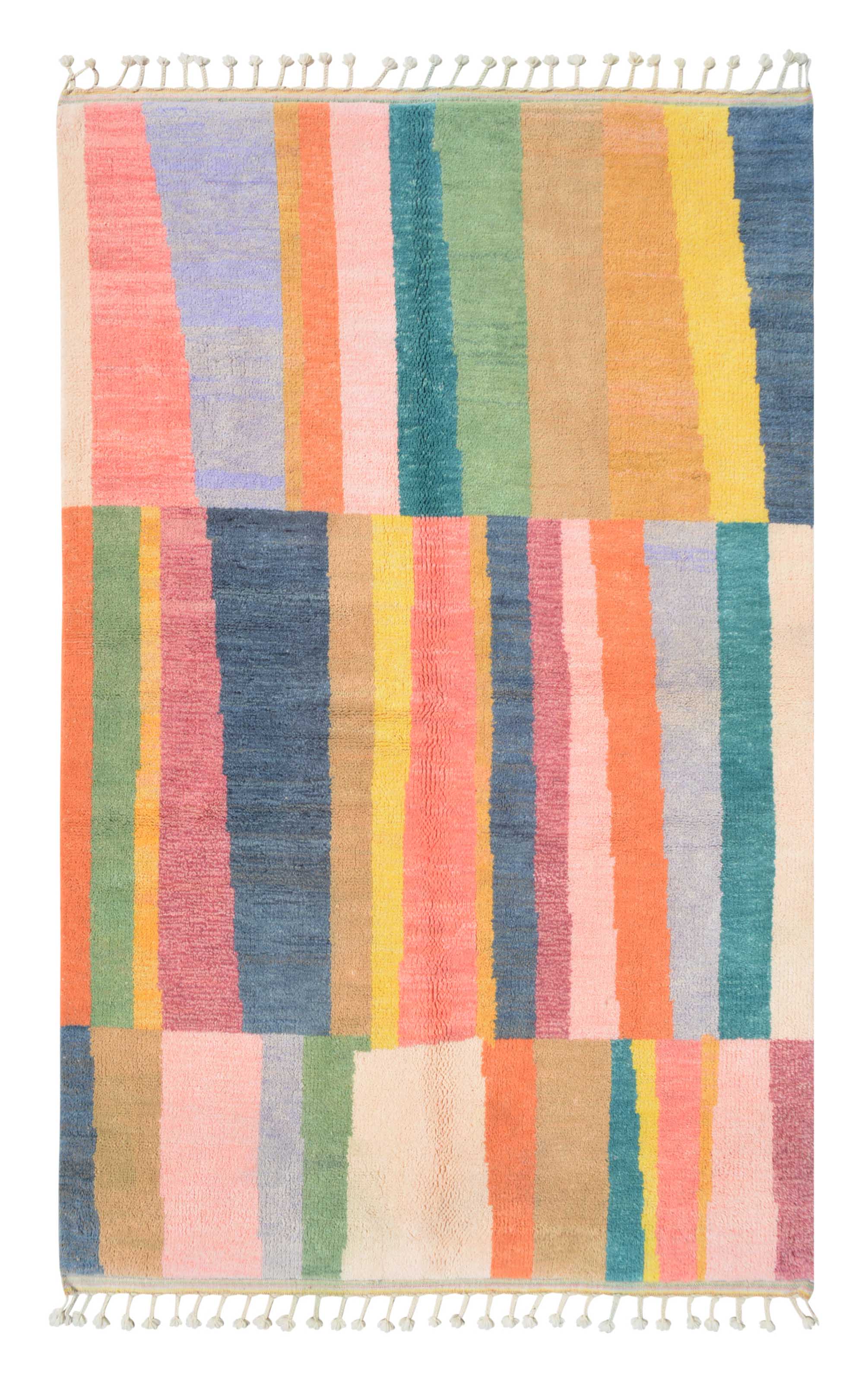  Jubilee: Handwoven Moroccan Wool Rug - Colorful Boho Rug - Illuminate Collective