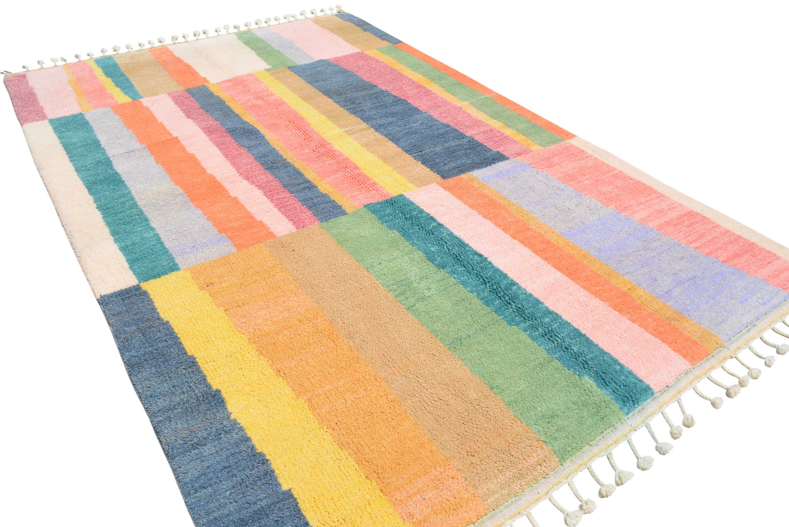  Jubilee: Handwoven Moroccan Wool Rug - Colorful Boho Rug - Illuminate Collective