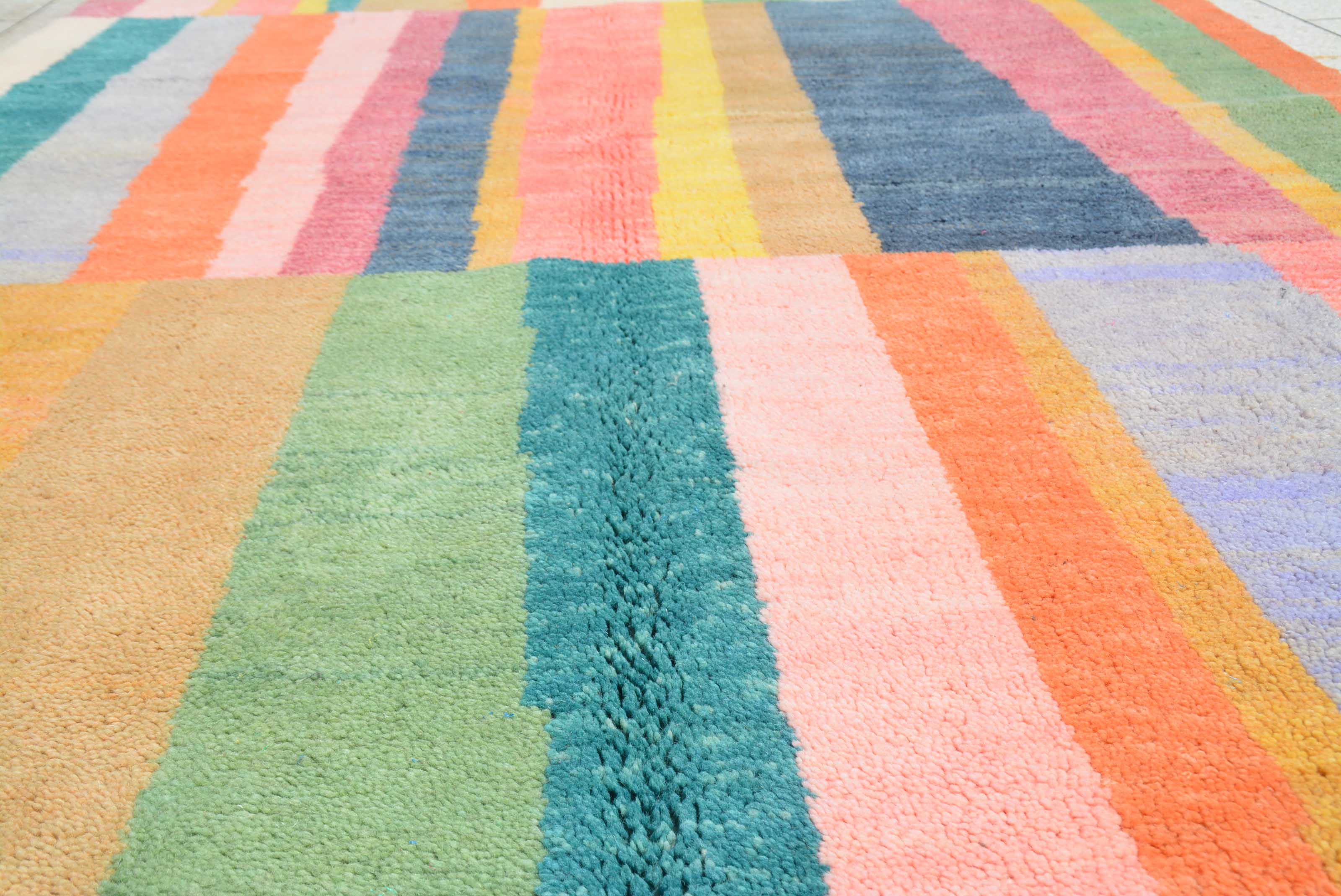  Jubilee: Handwoven Moroccan Wool Rug - Colorful Boho Rug - Illuminate Collective