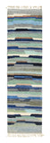 Wave – Moroccan Handmade Wool Rug | 2'6" x 9'6" Blue & Green Striped Design