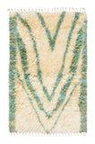 Moroccan Rug Green shaggy Handmade Moroccan Rug Illuminate Collective